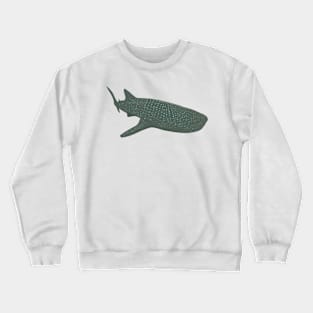 Whale Shark Swimming Front WPA Art Crewneck Sweatshirt